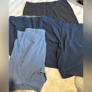 4 Pair Ben Hogan Golf Shorts Black Light Blue Navy 10” 44 w